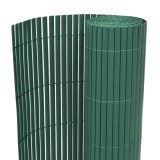 VidaXL Gard de grădină cu două fețe, verde, 90 x 300 cm, PVC