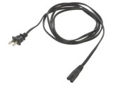 Cablu Alimentare IEC C7 - NEMA 1-15, 2.4m, Negru