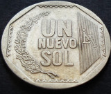 Cumpara ieftin Moneda exotica 1 NUEVO SOL - PERU, anul 2007 * Cod 3377, America Centrala si de Sud