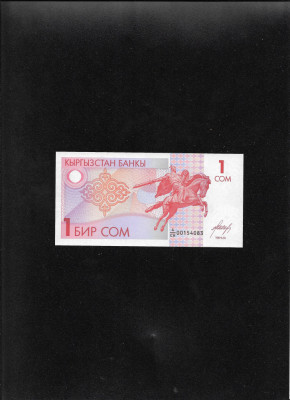 Kyrgyzstan 1 Som 1993 seria00154083 unc foto