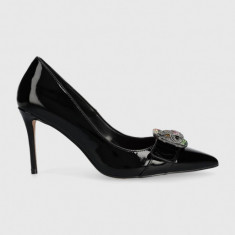 Kurt Geiger London stilettos de piele Mayfair Court culoarea negru, 9981400319