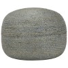 Taburet lucrat manual, verde olive, 45x30 cm, iută