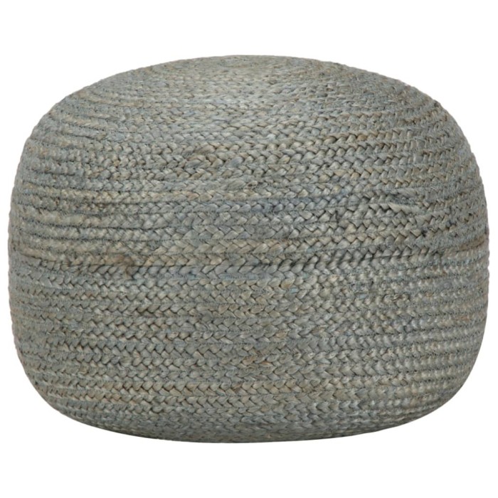 Taburet lucrat manual, verde olive, 45x30 cm, iută