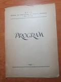 Program sala ateneului RPR mai 1957- recital extraordinar de pian