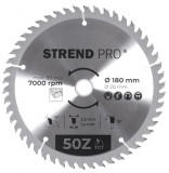 Strend Pro TCT 180x2.2x20/16 mm 50T, p&acirc;nza de ferăstrău pentru lemn, SK feliat