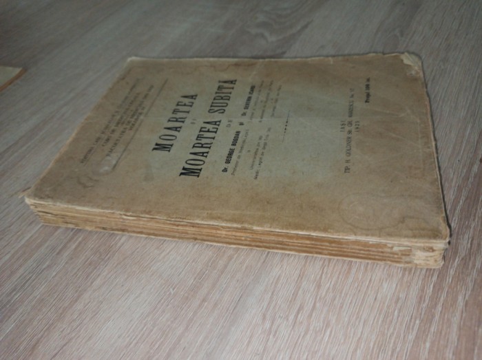 Moartea si moartea subita - George Bogdan - Severin Icard, 1925** MED. LEGALA