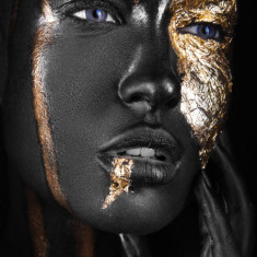 Tablou canvas Make-up auriu 5, 60 x 90 cm