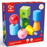Cumpara ieftin Jucarie educativa din lemn, Set constructie prin insurubare Hape, 8 piese
