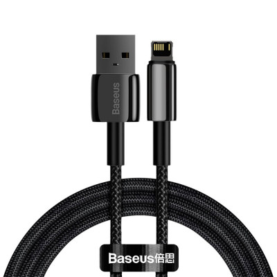 Baseus Tungsten USB - Cablu Lightning 2,4 A 1 M Negru (CALWJ-01) foto