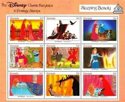 Grenada 1988 Cartoon, Disney, Sleeping Beauty, perf.sheetlet, MNH AD.047