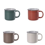 Cumpara ieftin Set 4 cani ceramica multicolora 9,5 x 8,5 cm, 350 ml