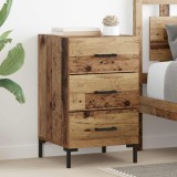 vidaXL Dulap de noapte Lemn vechi 40 x 40 x 66 cm Lemn compozit 882116