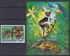 DB1 Fauna Animale pe cale de disparitie 1976 Comore 1 v. PA + SS MNH, Nestampilat