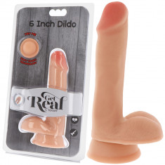 Dildo realist, penis artificial cu testicule și ventuză.