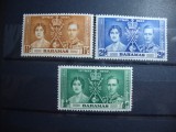 BAHAMAS 1937 INCORONAREA SERIE MNH