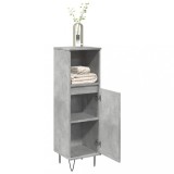 vidaXL Dulap de baie, gri beton, 30x30x100 cm, lemn prelucrat
