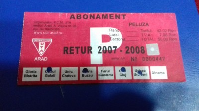 Abonament retur 2007-2008 UTA foto