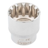 Tubulara profesionala 1/2 32 mm din otel CrV NEO TOOLS