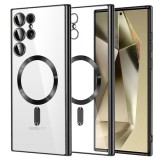 Husa premium Samsung Galaxy S24 Ultra Asteroid GSM Luxury Crystal MagSafe, negru