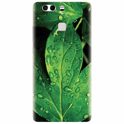 Husa silicon pentru Huawei P9 Plus, Leaves And Dew foto
