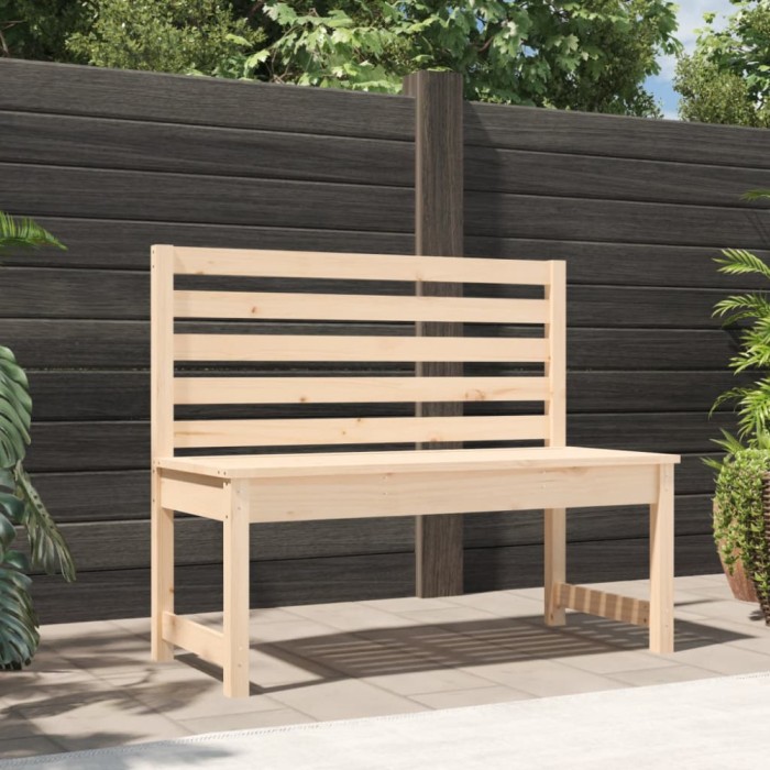 vidaXL Bancă de grădină, 109 cm, lemn masiv de pin 824032