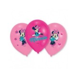 Set 6 baloane latex Minnie Mouse 28 cm