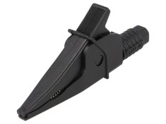 Borna crocodil neagra 20A 39mm 1kV soclu 4mm foto