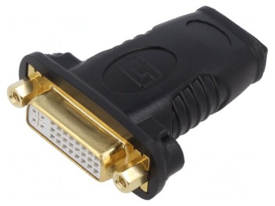 Adaptor DVI-D la HDMI, soclu negru foto