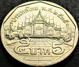 Moneda exotica 5 BAHT (Rama IX Thai Bin) - THAILANDA, anul 1991 *cod 4565 = UNC