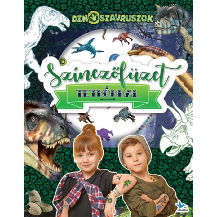 Sz&iacute;nezőf&uuml;zet tetk&oacute;kkal - Dinoszauruszok