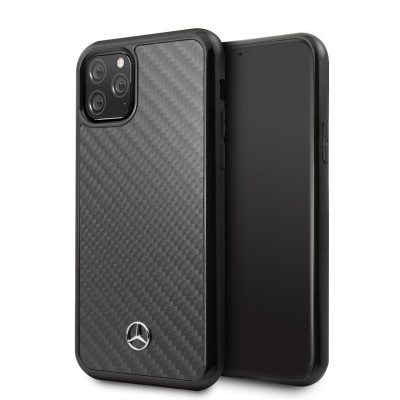 Husa Fibra Carbon MERCEDES Dynamic pentru Apple iPhone 11 Pro, Neagra MEHCN58RCABK foto