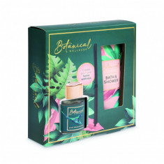 Set cadou femei BOTANICAL WELLNESS - GREEN (gel dus + odorizant cu betioare parfumate)