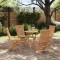 Set de gradina 5 buc. Maro Lemn Teak Solid - 1