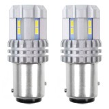 Bec stop frana ciresa auto tip LED UltraBright Canbus R5W, 12V-24V; BA15d P21/5, 12 LED SMD 3020, 2 buc.