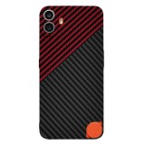 Husa pentru nothing cmf phone 1 - carbonfiber slim - red vortex