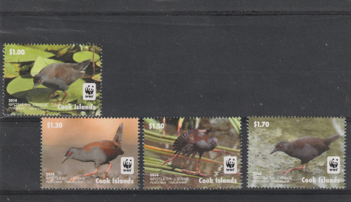 Cook Islands 2014-Fauna,WWF,Pasari,serie (partea II) 4 val.dant..,MI.1997-2000