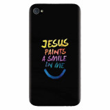 Husa silicon pentru Apple Iphone 4 / 4S, Jesus Paints A Smile In Me
