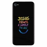 Husa silicon pentru Apple Iphone 4 / 4S, Jesus Paints A Smile In Me