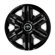Set 4 capace roti hubcaps fast black R14 pentru gama auto Toyota foto