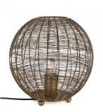 Veioza metal auriu Inay 26x26 cm