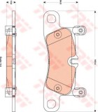 Set placute frana,frana disc PORSCHE CAYENNE (92A) (2010 - 2016) TRW GDB1876