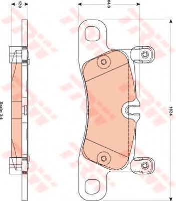 Set placute frana,frana disc PORSCHE CAYENNE (92A) (2010 - 2016) TRW GDB1876 foto