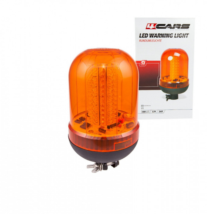 Girofar 4Cars Portocaliu 100 Led Bara 12V/24V 91813