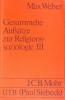 GESAMMELTE AUFSATZE ZUR RELIGIONS SOZIOLOGIE III-MAX WEBER-273224
