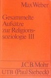 GESAMMELTE AUFSATZE ZUR RELIGIONS SOZIOLOGIE III-MAX WEBER-273224