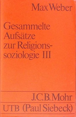 GESAMMELTE AUFSATZE ZUR RELIGIONS SOZIOLOGIE III-MAX WEBER-273224 foto