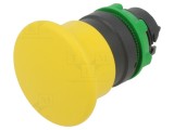Comutator Apasare SCHNEIDER ELECTRIC 22mm Galben Stabil, Tip Cap Ciuperca, 1 Pozitie Stabila, IP66