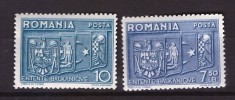 1938 - &Icirc;nțelegerea Balcanica, serie neștampilata cu șarniere