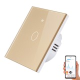 Cumpara ieftin Intrerupator inteligent cu touch, Wireless, VisionHub&reg;, Wi-fi, 1 Canal, din Sticla Securizata, Compatibil iOS/Android, Tuya, Amazon Alexa/Google Assis