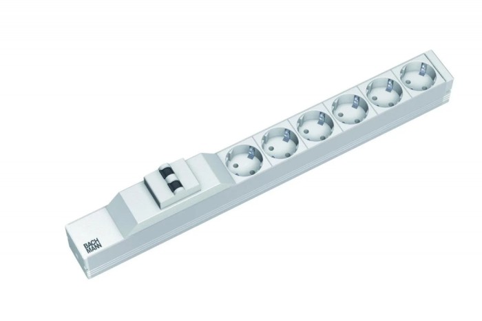 Bachmann prelungitor 19&quot; 1HE 6xSchuko 1xLS cordon 2,0m Schuko;